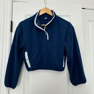 Old Navy Kids Blue Performance Fleece Half Zip Jacket Girls Size Large 10-12